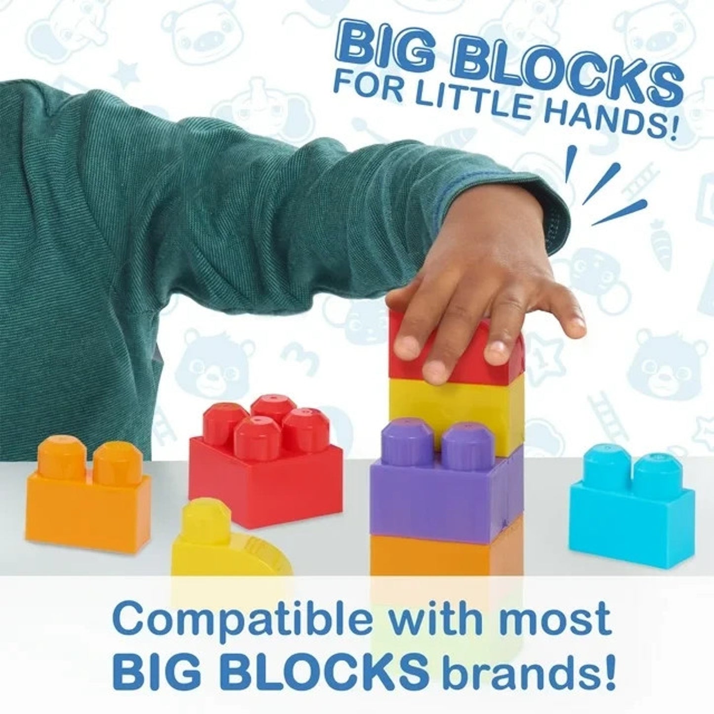 CoComelon Patch Academy, 53 Large Building Blocks Includes 6 Character Figures,