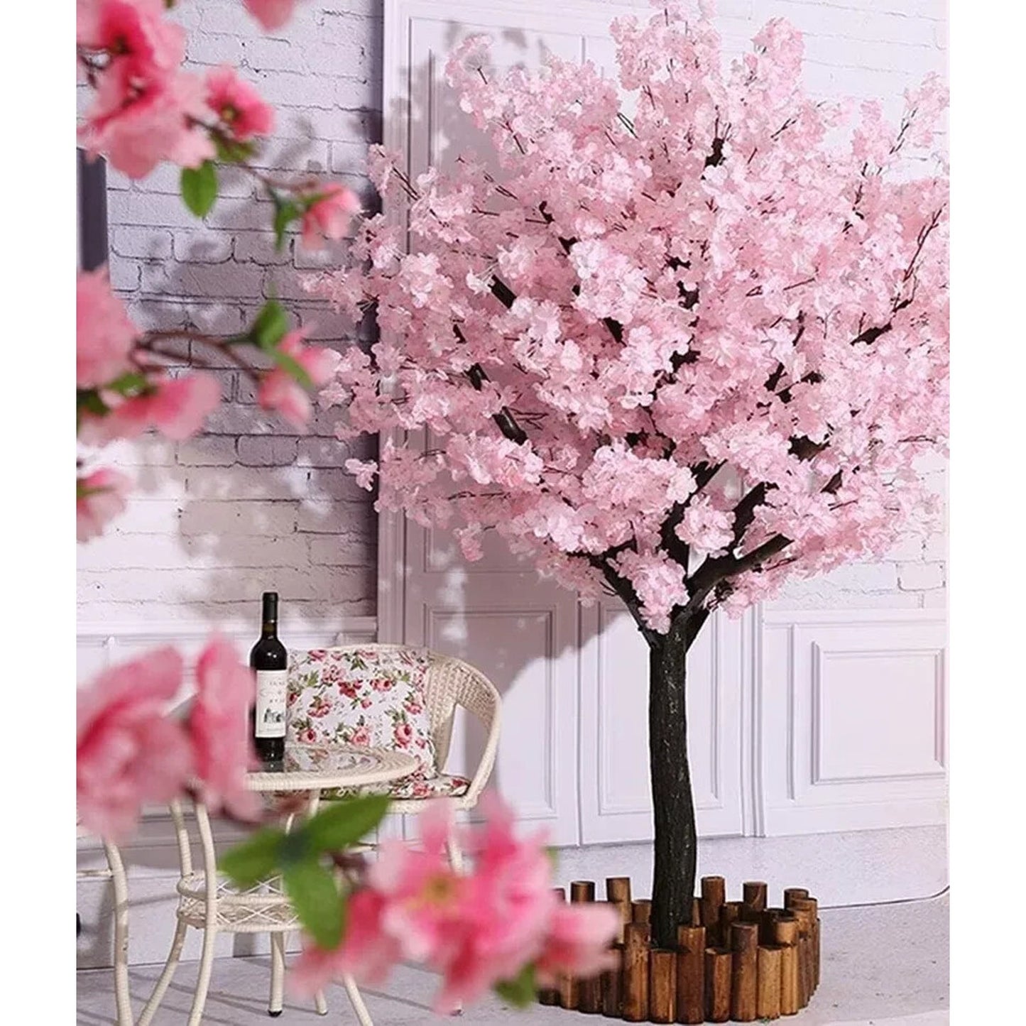 Artificial Cherry Blossom Trees Light Pink Tree Indoor Outdoor Home 5FT