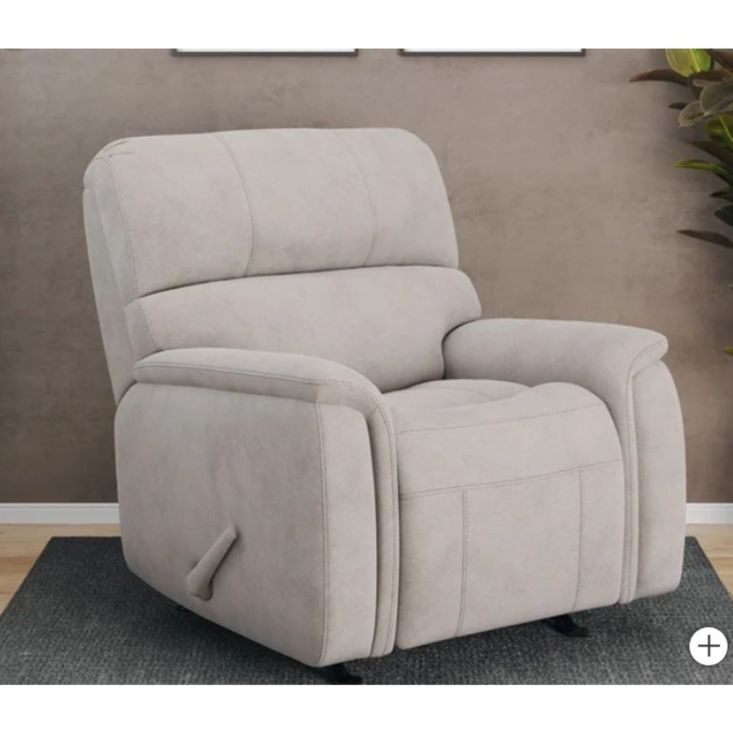 True Innovations Hayden Manual Rocker Recliner couch – Beige Fabric – Like New