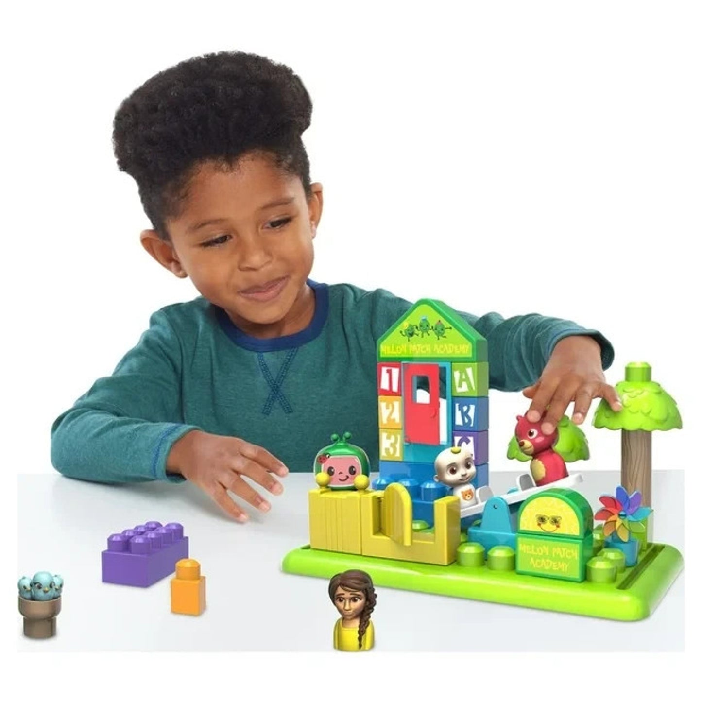 CoComelon Patch Academy, 53 Large Building Blocks Includes 6 Character Figures,