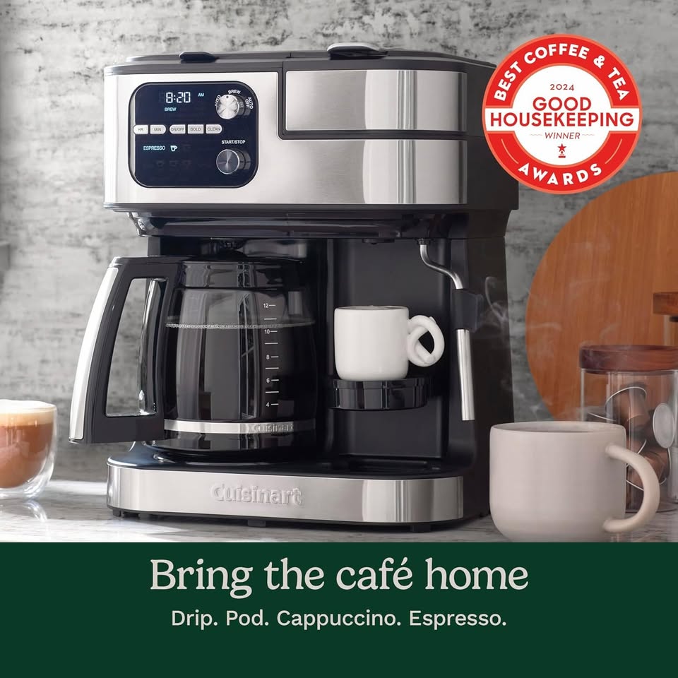 Cuisinart 4-in-1 Coffee Maker Barista Bar β Single Serve, K-Cup, Espresso & Frother β NEW
