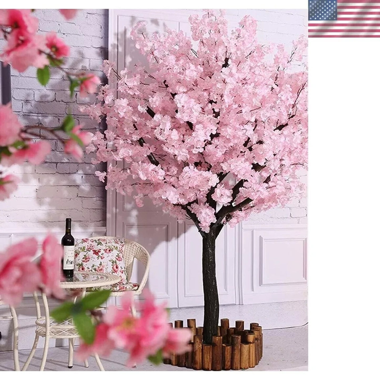 Artificial Cherry Blossom Trees Light Pink Tree Indoor Outdoor Home 5FT