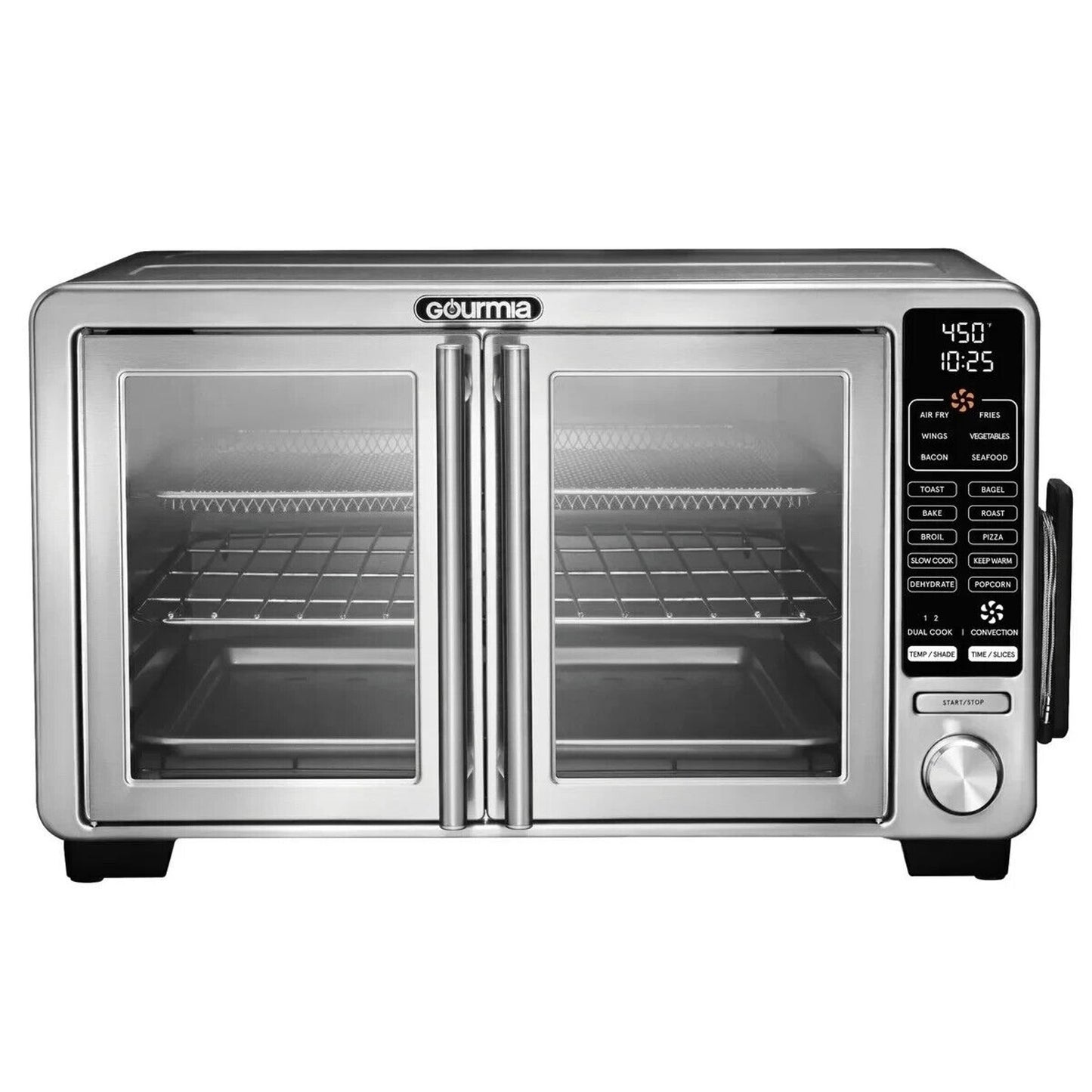 Gourmia XL Digital Countertop Oven with Air Fry Frech Door Stainless (Open Box)