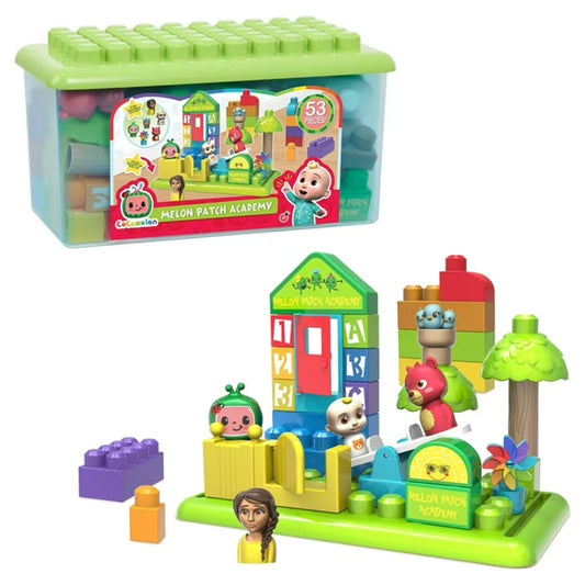 CoComelon Patch Academy, 53 Large Building Blocks Includes 6 Character Figures,