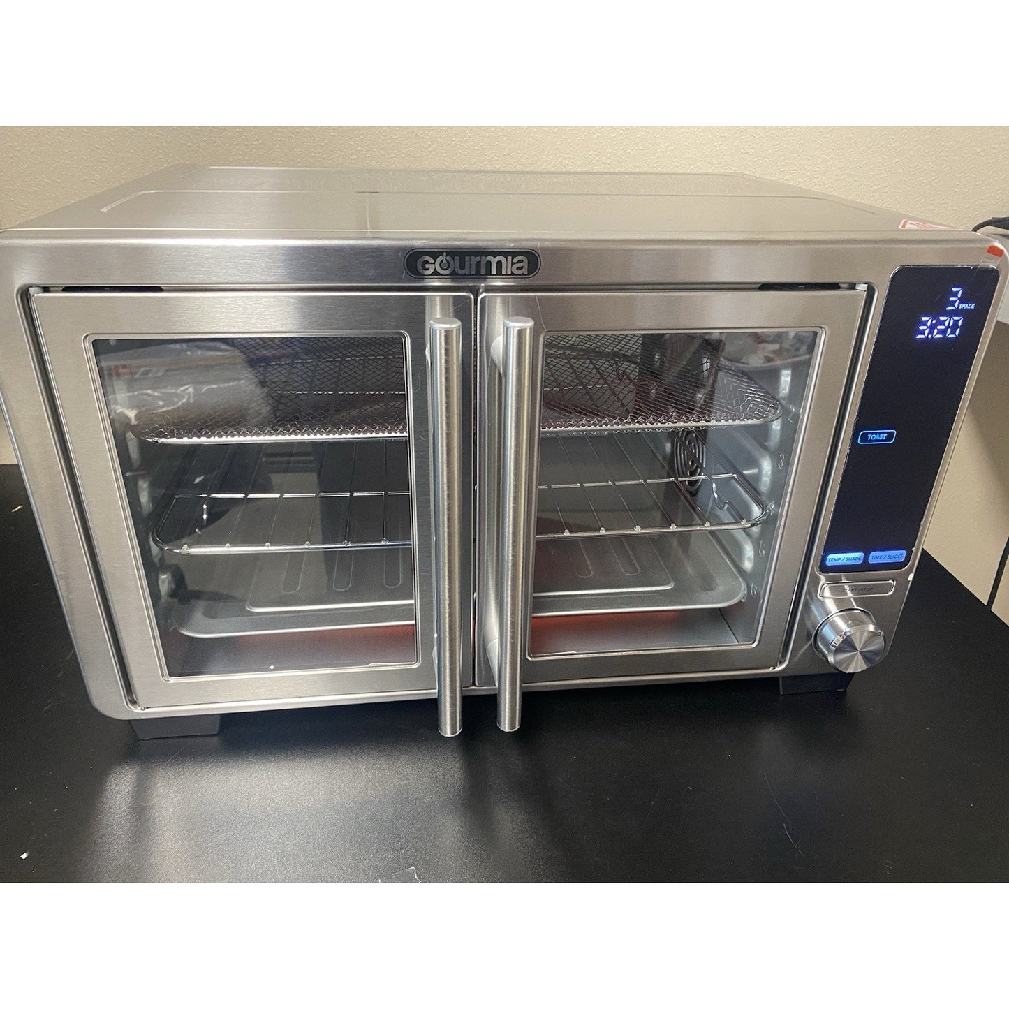 Gourmia XL Digital Countertop Oven with Air Fry Frech Door Stainless (Open Box)