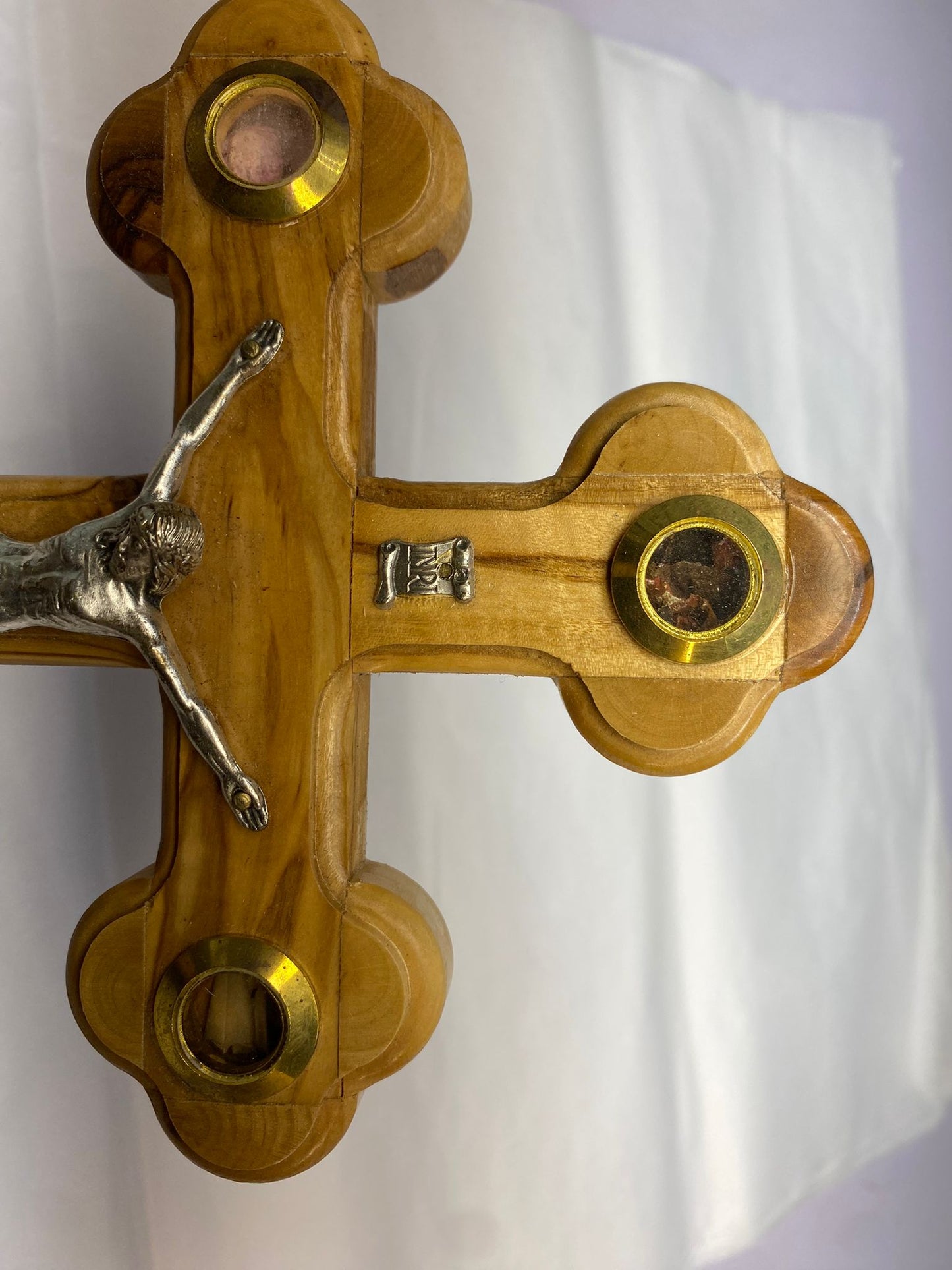 Handcrafted Olive Wood Cross & Crucifix from the Holy Land 9"X5"