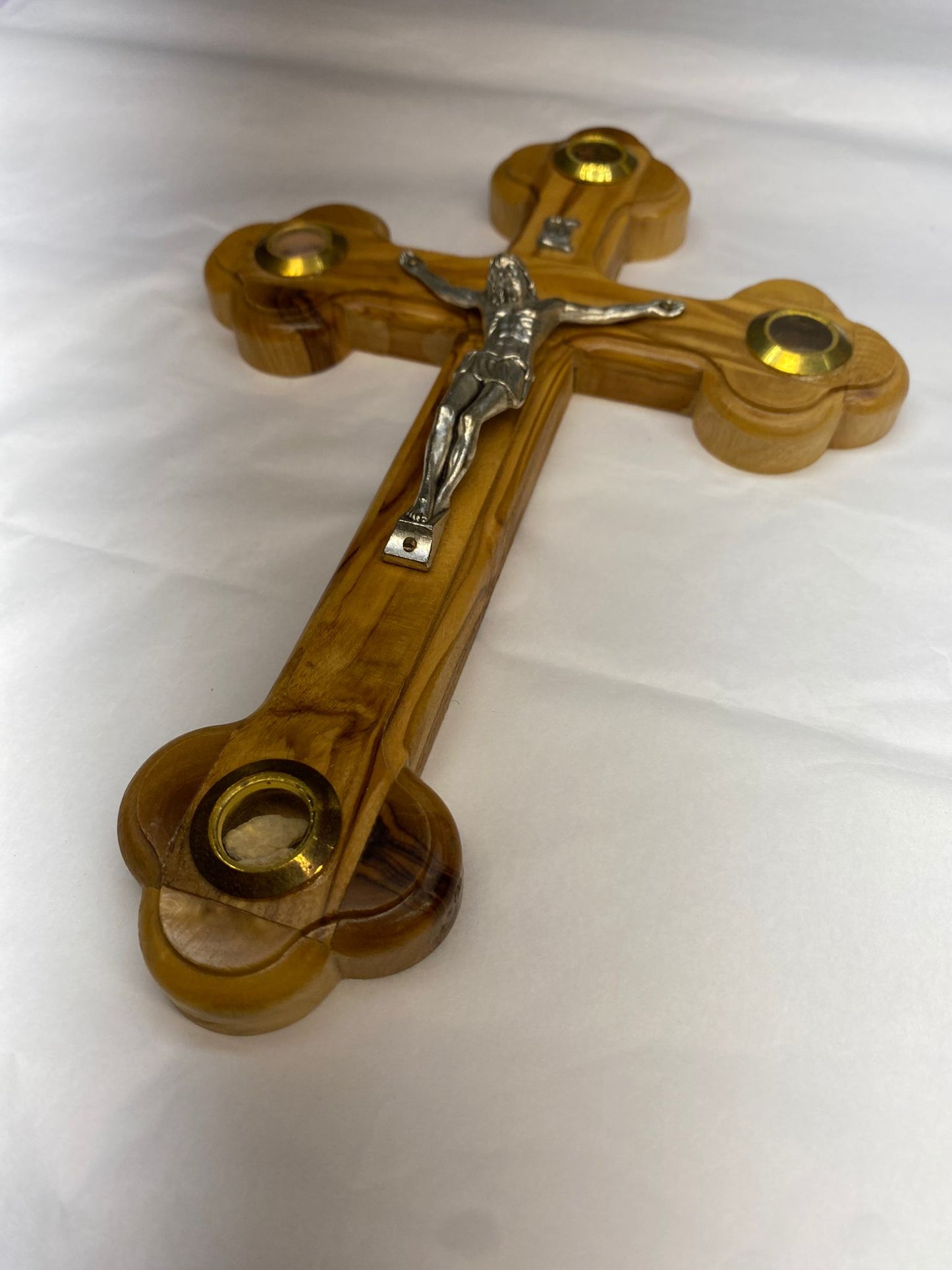Handcrafted Olive Wood Cross & Crucifix from the Holy Land 9"X5"