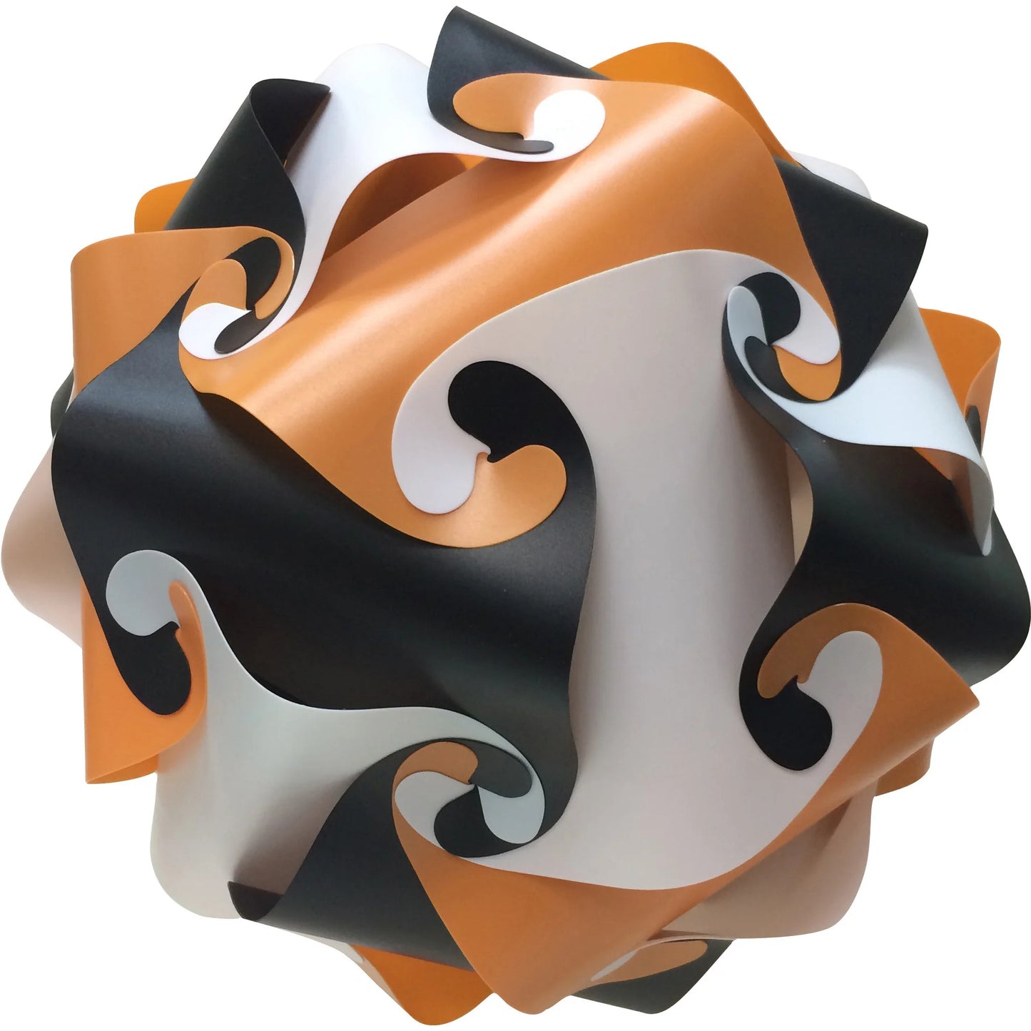 Fully Assembled 13" Puzzle Infinity Light Lamp – Cord and Bulb Included – White Black Orange