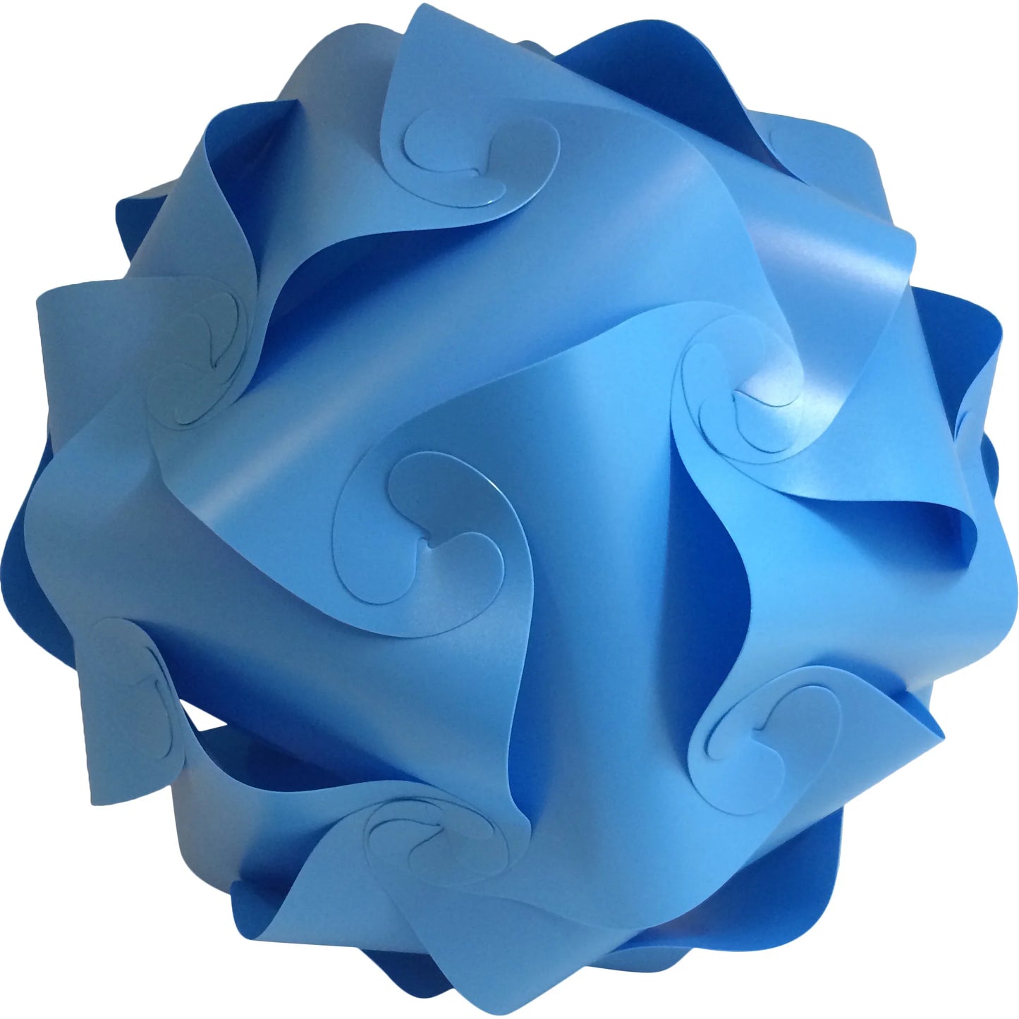 Fully Assembled 13" Puzzle Infinity Light Lamp – Cord and Bulb Included – Solid Blue