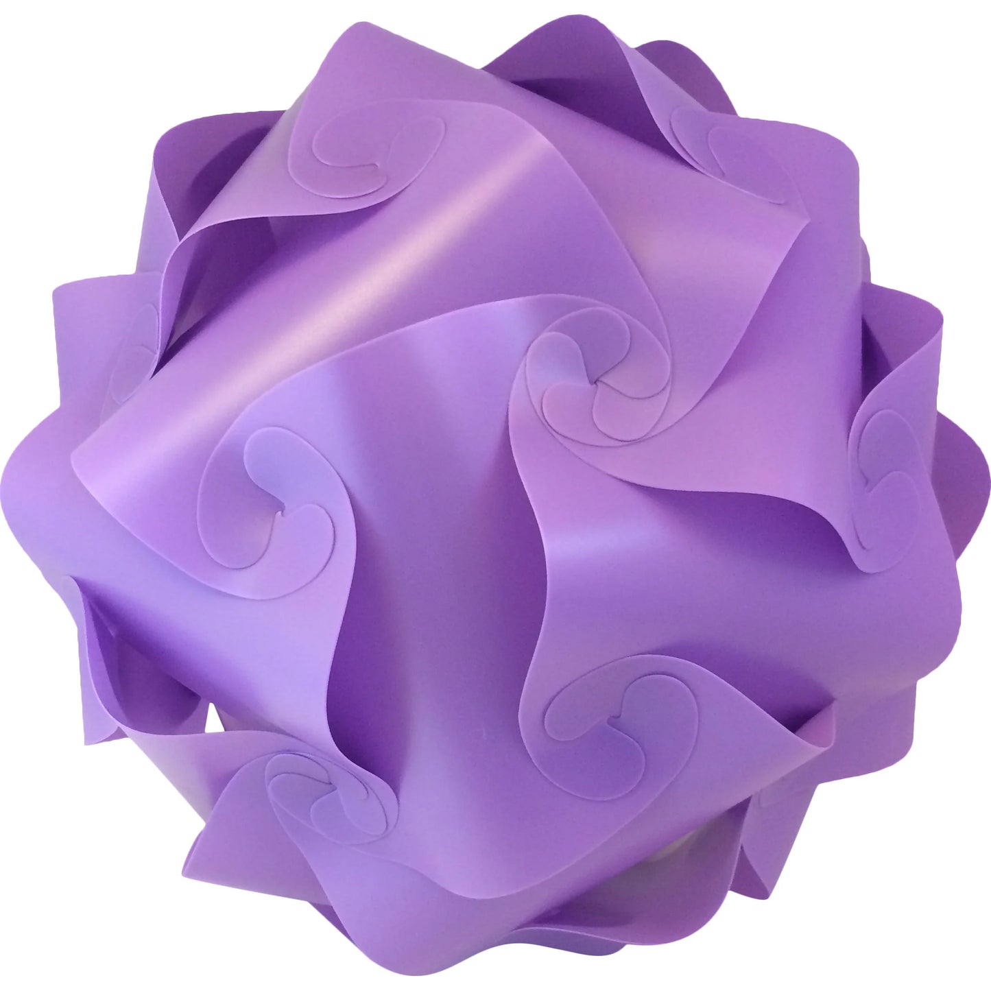 Fully Assembled 13" Puzzle Infinity Light Lamp – Cord and Bulb Included – Solid Purple