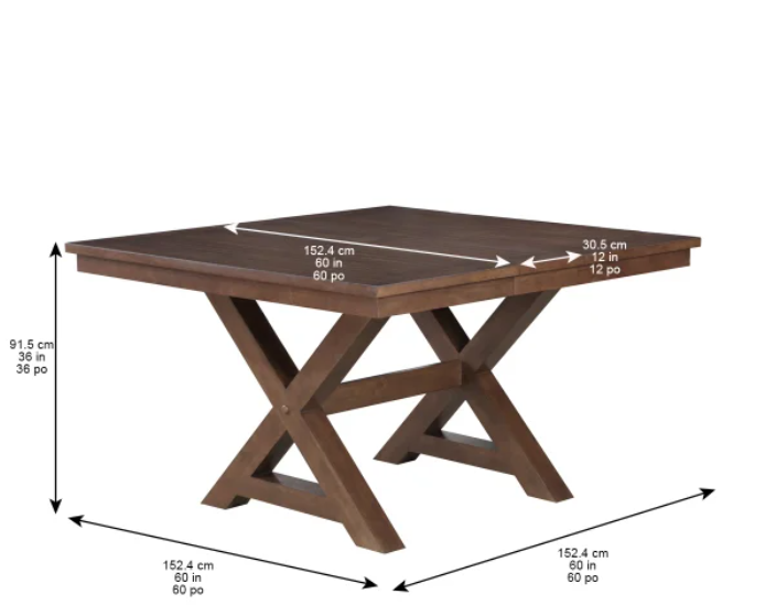 Collins 9-Piece Counter-Height Dining Set – Rustic Brown Acacia Wood with Upholstered Beige Chairs