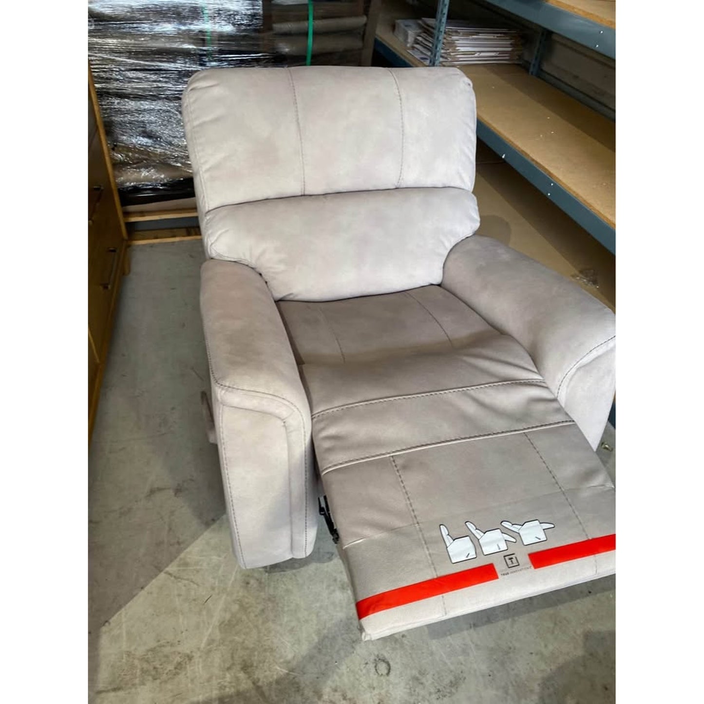 True Innovations Hayden Manual Rocker Recliner couch – Beige Fabric – Like New