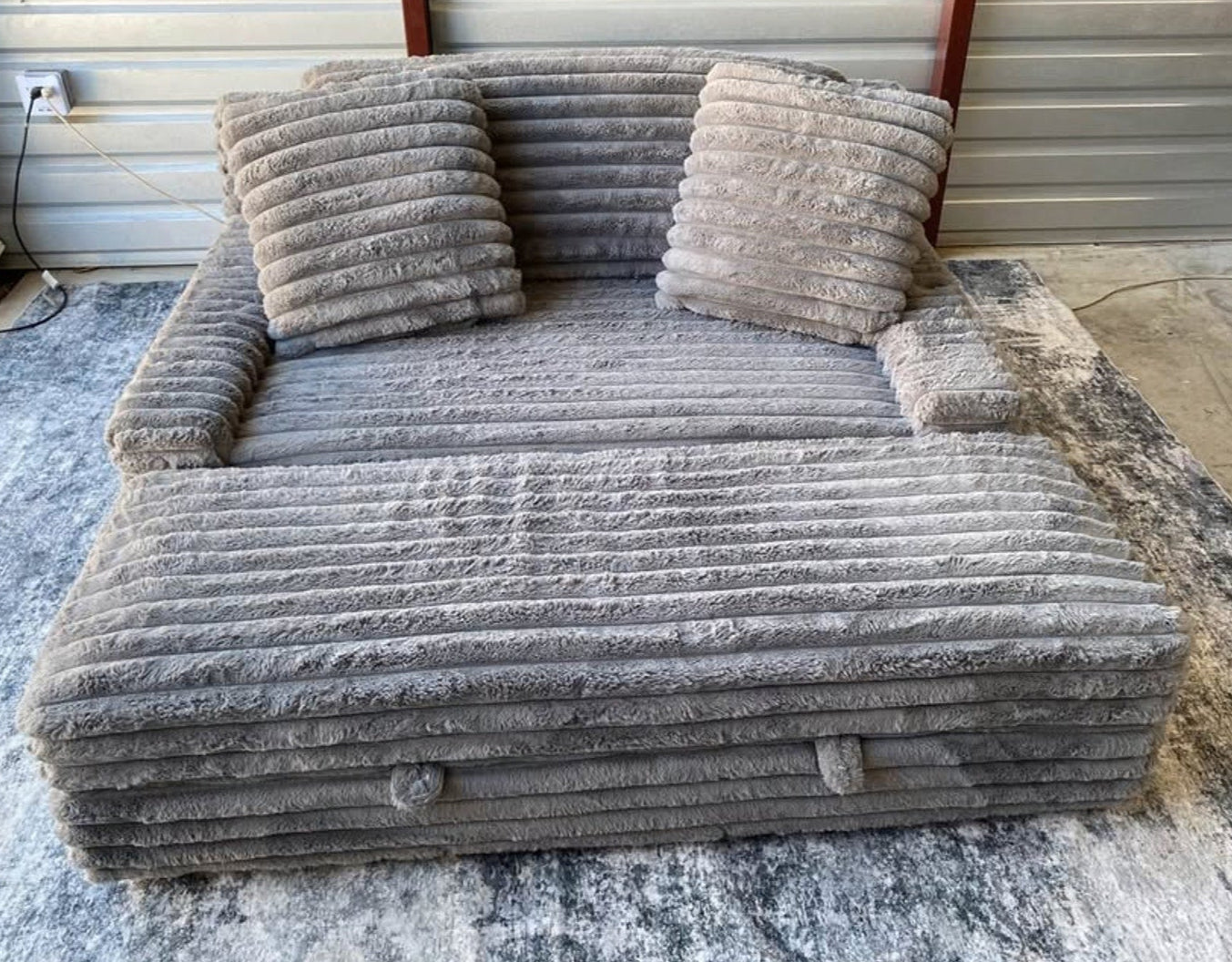 Thomasville Wills Oversize Chair with Storage Ottoman – Ultra-Soft Corduroy – Like New