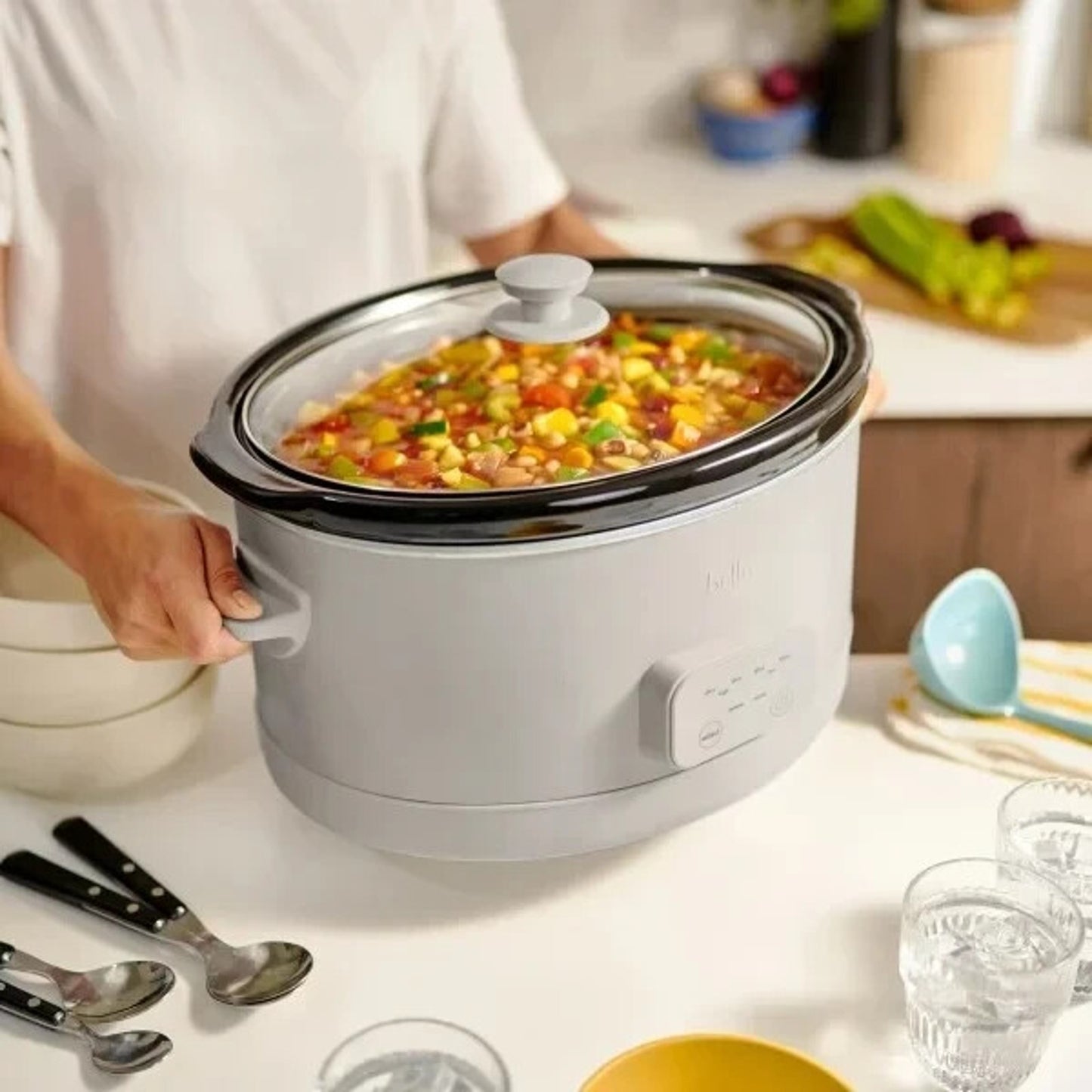 Bella 6-Quart Programmable Slow Cooker with 2-Quart Slow Cooker Set