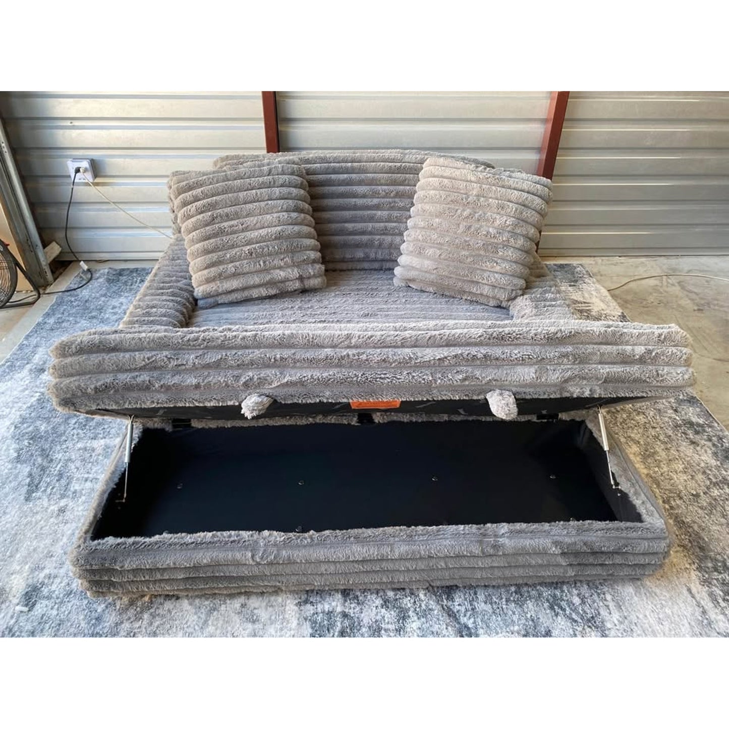 Thomasville Wills Oversize Chair with Storage Ottoman – Ultra-Soft Corduroy – Like New
