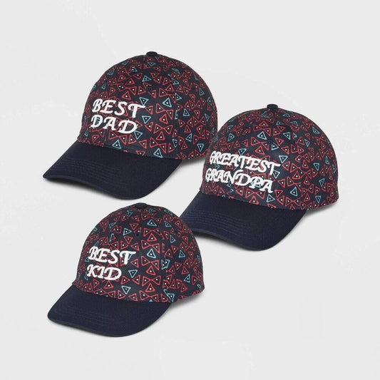 3-Pack Goodfellow Men's Poly Blend Father's Day Baseball Hat one fits all OSFA
