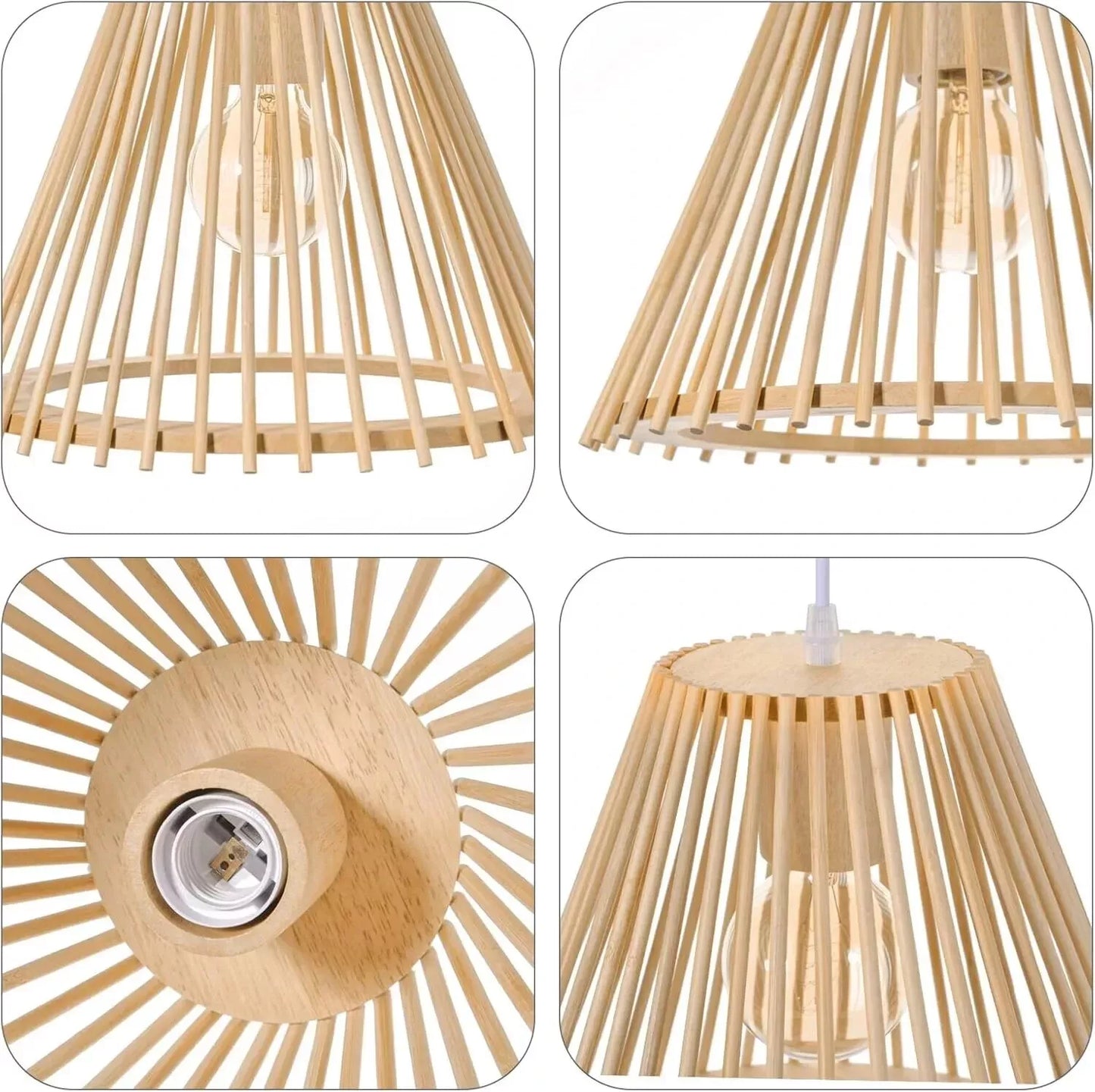 Arturesthome Farmhouse Pendant Chandelier, Rustic 1-Light, Adjustable Height