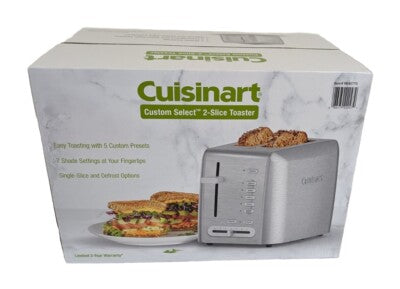Cuisinart Custom Select 2-Slice Toaster – Stainless Steel, Multi-Function