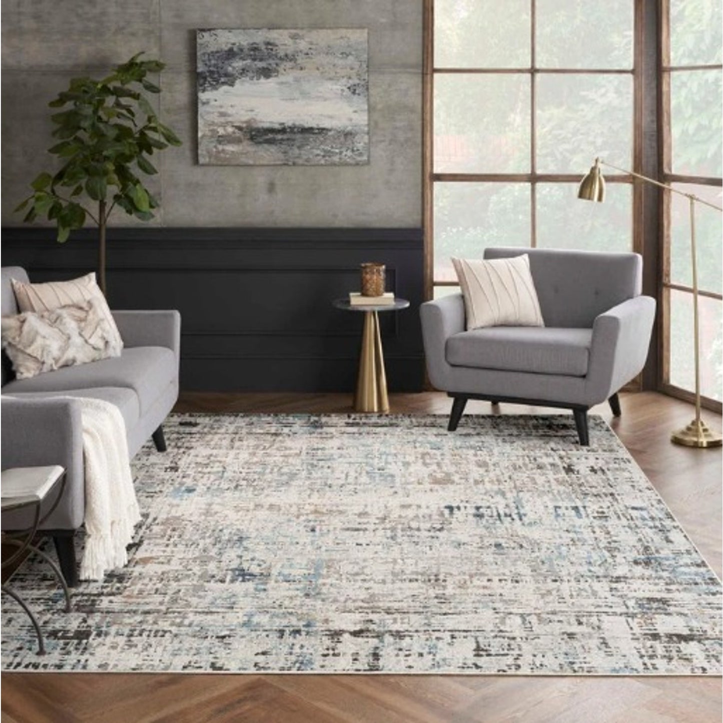 Nourison Arctic Area Rug Collection, Aurora  7 ft. 10 in. x 9 ft. 10 in.