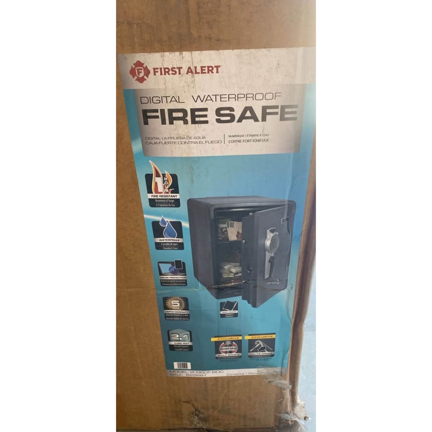 First Alert 2.14 cu. ft. Digital Fire & Waterproof Safe – Model 2096DF-BDC, Secure Storage
