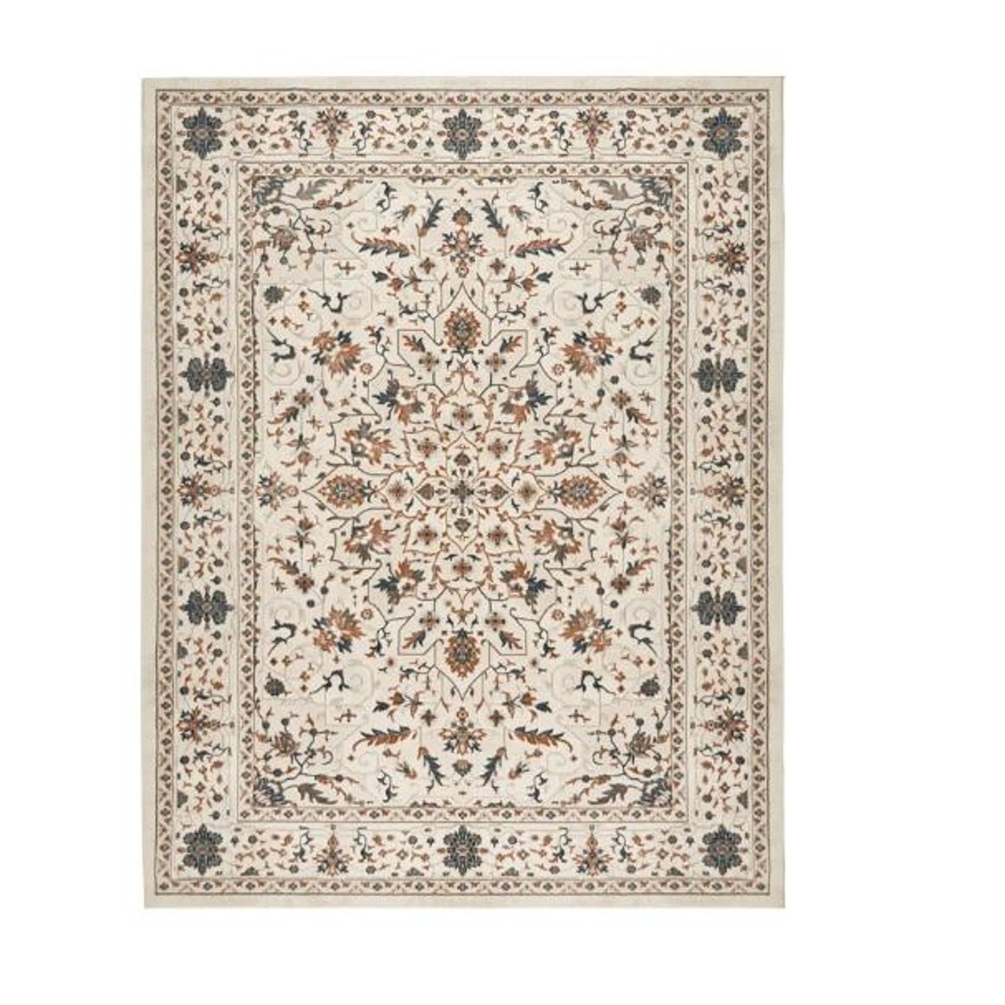 Hampton Court Pienza Ivory Area Rug – 7'10" x 10' | Modern Plush Neutral Carpet