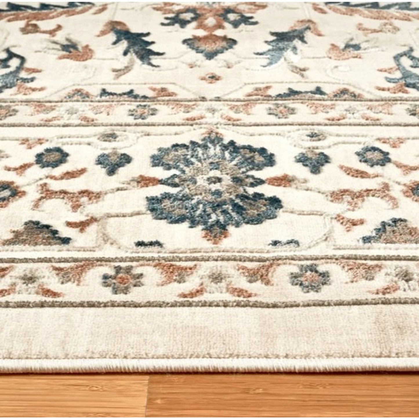 Hampton Court Pienza Ivory Area Rug – 7'10" x 10' | Modern Plush Neutral Carpet