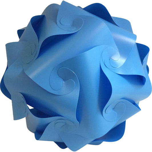 Fully Assembled 13" Puzzle Infinity Light Lamp – Cord and Bulb Included – Solid Blue