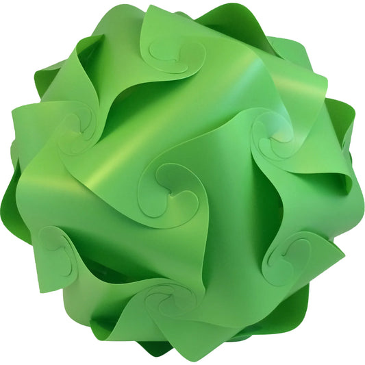 Fully Assembled 13" Puzzle Infinity Light Lamp – Cord and Bulb Included – Solid Green