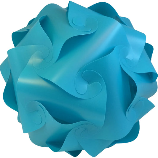 Fully Assembled 13" Puzzle Infinity Light Lamp – Cord and Bulb Included – Solid Teal