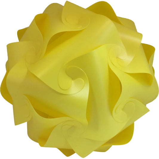 Fully Assembled 13" Puzzle Infinity Light Lamp – Cord and Bulb Included – Solid Yellow