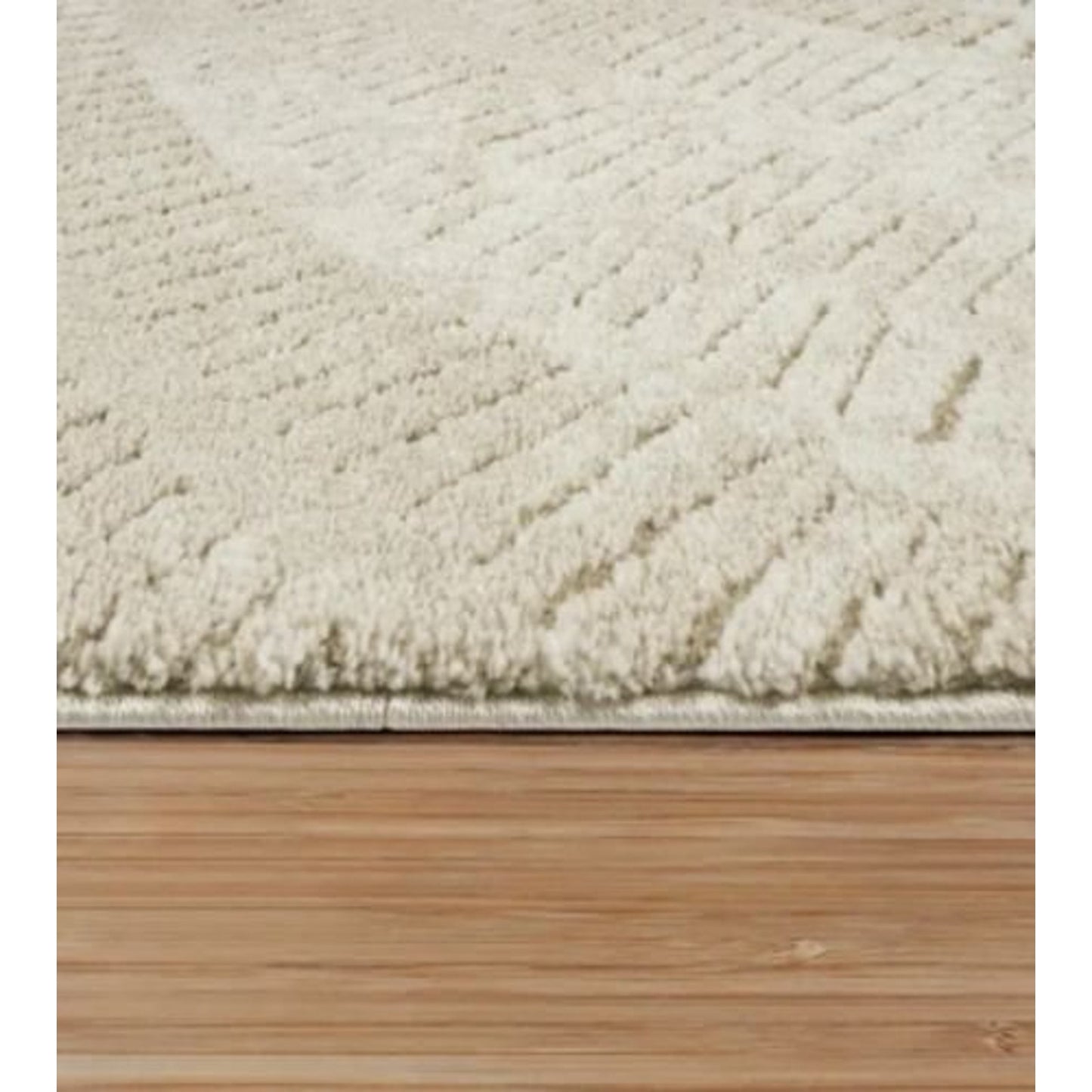 G A Gertmenian Icon Area Rug Pedra 5 ft 3 in x 7 ft Ivory Modern Textured