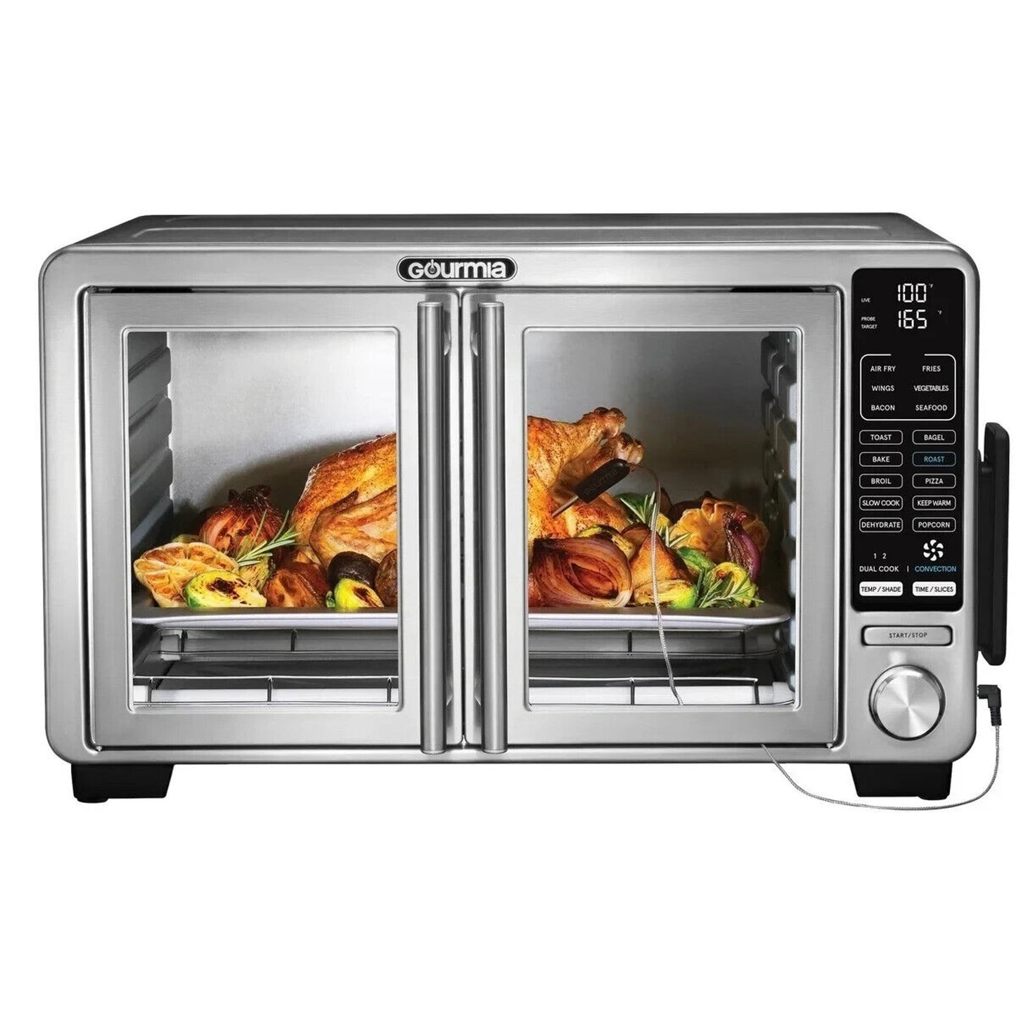 Gourmia XL Digital Countertop Oven with Air Fry Frech Door Stainless (Open Box)