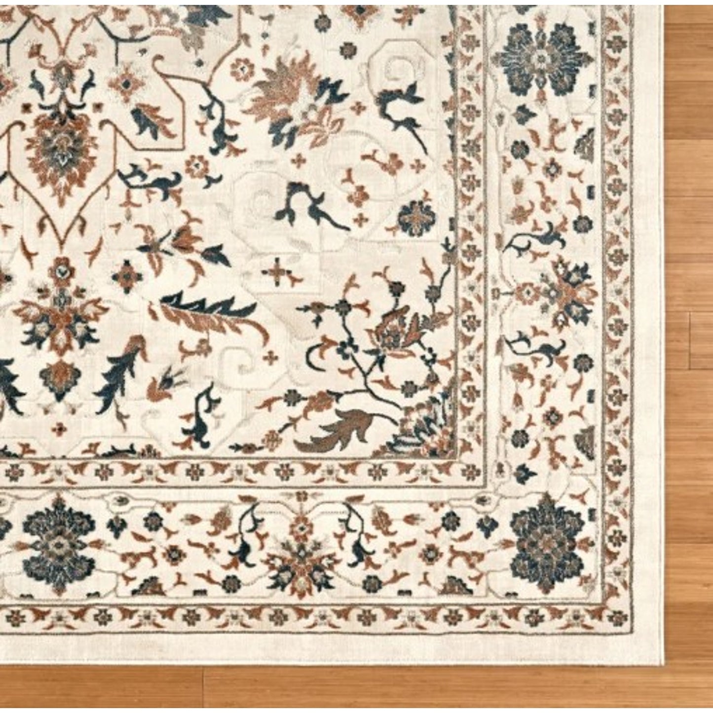 Hampton Court Pienza Ivory Area Rug – 7'10" x 10' | Modern Plush Neutral Carpet