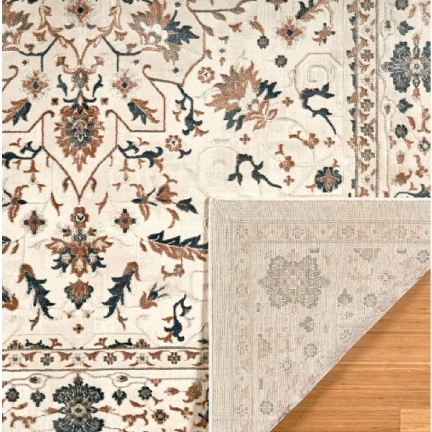 Hampton Court Pienza Ivory Area Rug – 7'10" x 10' | Modern Plush Neutral Carpet