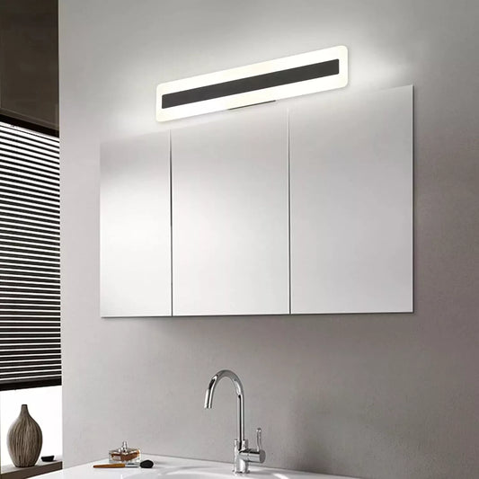 Bathroom Vanity Light Brushed Black Square Led 24 inch 20W Daylight 4000K Modern