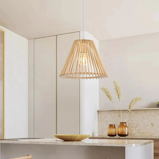Arturesthome Farmhouse Pendant Chandelier, Rustic 1-Light, Adjustable Height