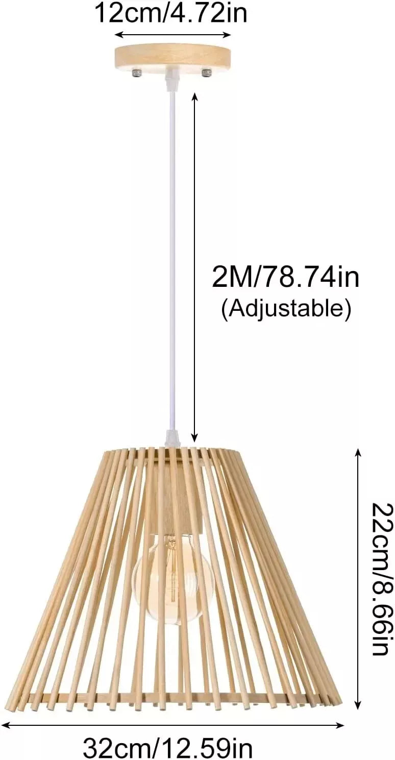 Arturesthome Farmhouse Pendant Chandelier, Rustic 1-Light, Adjustable Height