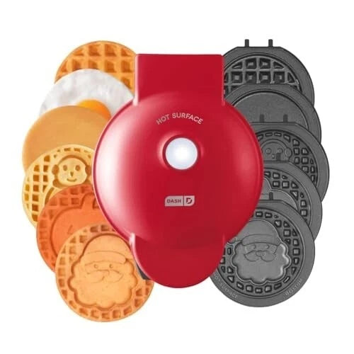 MultiMaker 7-in-1 Mini Waffle Maker – Nonstick Plates Holiday Open Box New
